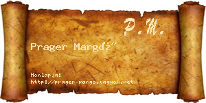Prager Margó névjegykártya